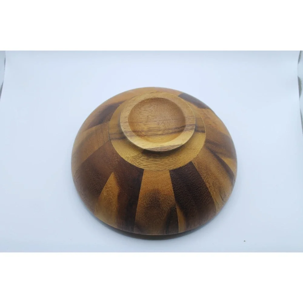 Nambe Yaro (no stamp) Acacia Wood Individual Salad Bowl Set Of 4
